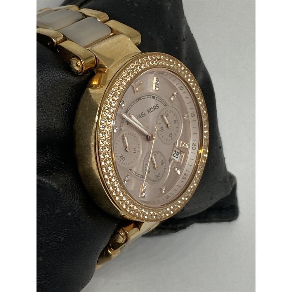 Michael Kors Parker MK5896 Womens Stainless Steel Analog Dial Quartz Watch XWO3 - Picture 5 of 12